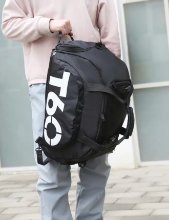 Крута стильна сумка- рюкзак чорного кольору унісекс, з міцної, суперлегкої якісн. . фото 3