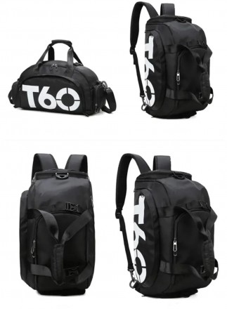 Крута стильна сумка- рюкзак чорного кольору унісекс, з міцної, суперлегкої якісн. . фото 8
