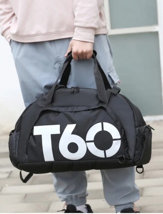 Крута стильна сумка- рюкзак чорного кольору унісекс, з міцної, суперлегкої якісн. . фото 4
