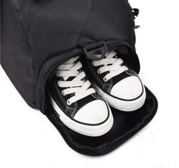 Крута стильна сумка- рюкзак чорного кольору унісекс, з міцної, суперлегкої якісн. . фото 7