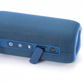 Bluetooth-колонка TG654 з RGB ПІДСВІТКОЮ, speakerphone, радіо, blue. . фото 4
