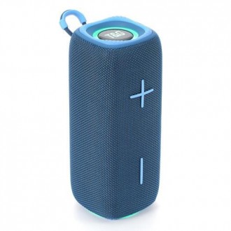 Bluetooth-колонка TG654 з RGB ПІДСВІТКОЮ, speakerphone, радіо, blue. . фото 2