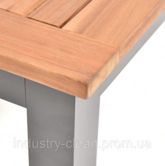 Садовий стіл HECHT MONTANA TABLE Виготовлений з алюмінієвих профілів та деревини. . фото 3