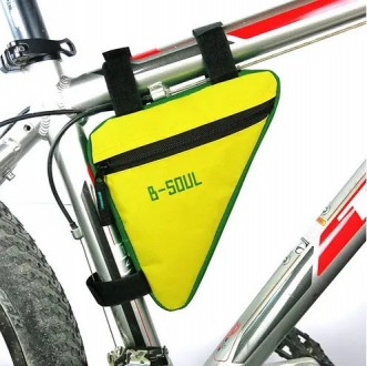 Компактная сумка B-Soul BAO-002BLUE в раму велосипеда изготовлена из водоотталки. . фото 2