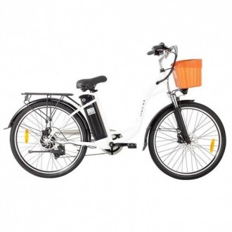 Электровелосипед 26" DYU C6 350 Вт 12,5 А/час 36 В, белый (C6-350white). Киев. фото 1 Электровелосипед 26" DYU C6 350 Вт 12,5 А/час 36 В, белый (C6-350white). Киев. фото 1