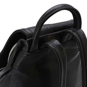 Шкіряний жіночий рюкзак Virginia Conti Italy - 03150_fblack. . фото 8