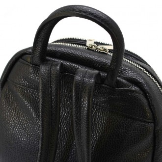 Шкіряний жіночий рюкзак Virginia Conti Italy - 02443_fblack. . фото 7