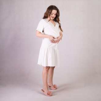 Платье с рюшами на рукавах для беременных лето белый 44-54р.
Это элегантное женс. . фото 5