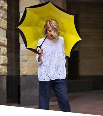 Переваги Up-Brella: Завжди Сухий: Зонтик складається мокрою стороною всередину, . . фото 5