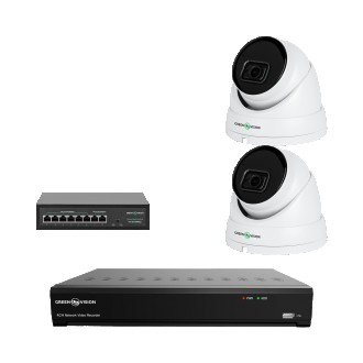 Комплект видеонаблюдения на 2 IP камеры 5MP для улицы/дома GreenVision GV-IP-K-W. Киев. фото 1 Комплект видеонаблюдения на 2 IP камеры 5MP для улицы/дома GreenVision GV-IP-K-W. Киев. фото 1