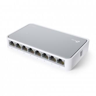 Комутатор TP-Link TL-SF1008D являє собою 8-портовий пристрій Fast Ethernet, який. . фото 3