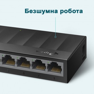 Коммутатор TP-Link LiteWave TL-LS1008G это 8-портовый неуправляемый сетевой комм. . фото 4