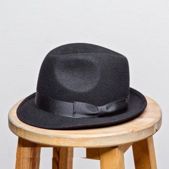  Мужская фетровая шляпа популярной формы федора из натуральной валяной шерсти .П. . фото 7