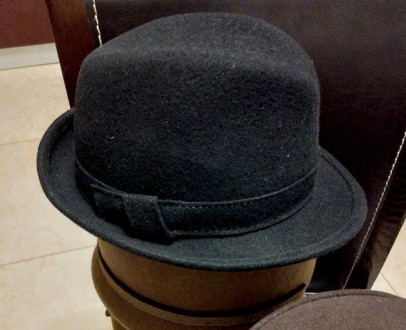  Мужская фетровая шляпа популярной формы федора из натуральной валяной шерсти .П. . фото 3