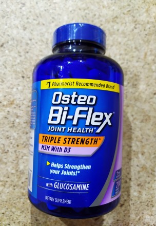 Osteo Bi-Flex Triple Strength Glucosamine MSM with D3, 200 каплетів виробник Joh. . фото 2