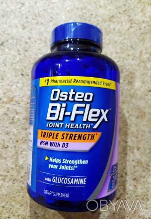 Osteo Bi-Flex Triple Strength Glucosamine MSM with D3, 200 каплетів виробник Joh. . фото 1