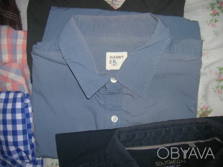 Рубашка мужская OLD NAVY размер XL однотонная серая .
Плечи-51, рукав-66, объем. . фото 1