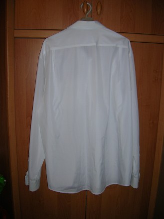 Рубашка мужская белая Украина р. 52-54. Плечи-53, рукав-65, объем под проймами-1. . фото 3