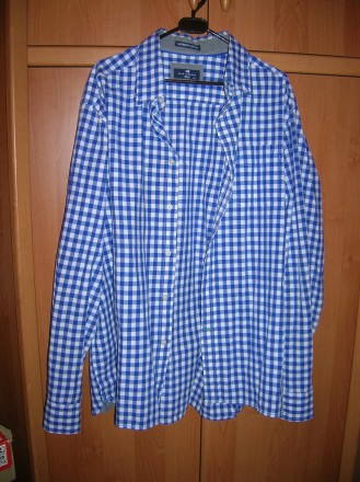 Рубашка мужская M&S super soft cotton p. XL.  Плечи-52, рукав-66, объем под . . фото 5