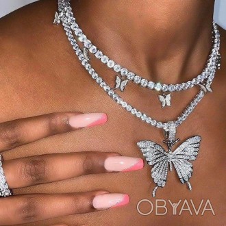Ідеальна весільна прикраса – намисто з метеликами, вишуканим символом легкості т. . фото 1