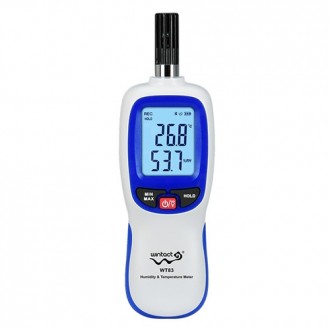 Термогигрометр 0-100%, -20-70°C WINTACT WT83
 
Термогигрометр (влагомер, психром. . фото 2