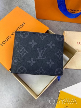 
 
 Бумажник Louis Vuitton Graphite Monogram
Материал : канвас+кожа
Цвет : серый. . фото 1