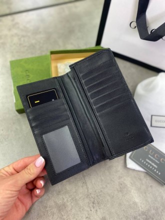 
 
 Бумажник Gucci GG
Цвет : черный
Материал : канвас+кожа
Производитель : Китай. . фото 6