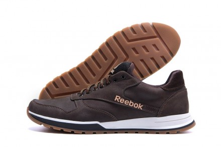Чоловічі шкіряні демісезонні кросівки Reebok коричневі. Львів. фото 1 Чоловічі шкіряні демісезонні кросівки Reebok коричневі. Львів. фото 1