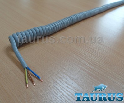 Кабель спиральный длинный серого цвета ThermoPulse Gray Spiral Cable Extra Long . . фото 5