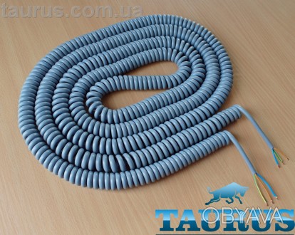 Кабель спиральный длинный серого цвета ThermoPulse Gray Spiral Cable Extra Long . . фото 1