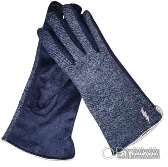 Демисезонные, сенсорные перчатки, текстиль+плюш