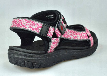 Чорні з рожевим спортивні жіночі сандалі Neringa від популярного бренду Lee Coop. . фото 4