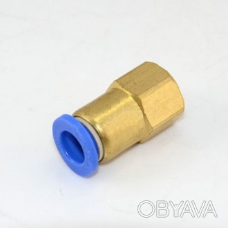 Фітинг для пневматики цанговий прямий (шланг — внутр. різь) 4 мм*1/8" AIRKRAFT SPCF04-01