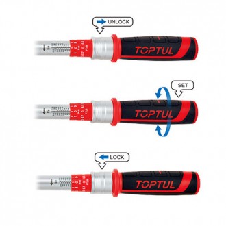 Ключ динамометрический 1/4"x295мм 5-25Nm TOPTUL ANBV0803
 
Ключ динамометрически. . фото 3