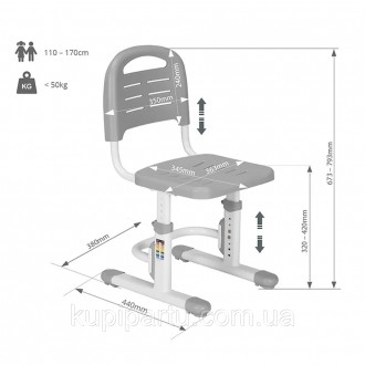 Регулируемый стул для школьника FunDesk SST3LS Grey со скидкой!
 
Детский стул F. . фото 6