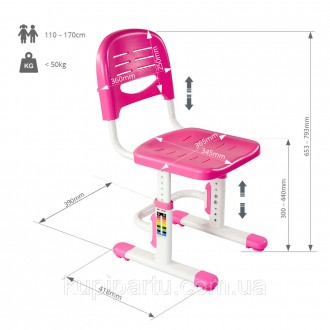 Детский универсальный растущий стул FunDesk SST3LS Pink!
 
Удобный и современный. . фото 9