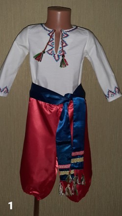 продам карнавальний костюм українця-козака на 4 роки, зріст 104, штани червоні, . . фото 2