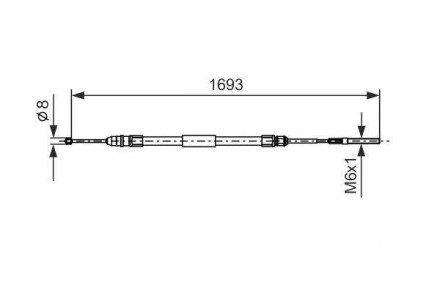 Трос ручника 3 (E46) (97-) Bosch 1 987 477 532 применяется в качестве аналога ор. . фото 3