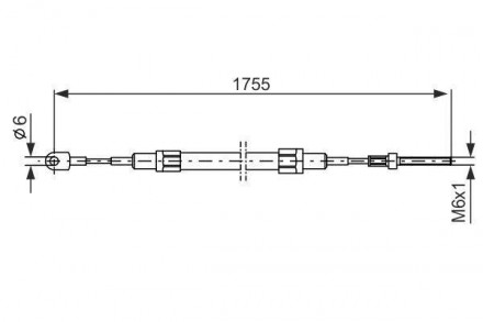 Трос ручника 5 (E34) (87-) Bosch 1 987 477 071 применяется в качестве аналога ор. . фото 3