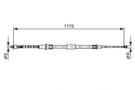 Трос ручника 7 (E38) (94-) Bosch 1 987 477 683 применяется в качестве аналога ор. . фото 3