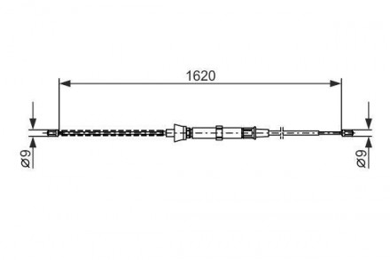 Трос ручника Octavia (96-) Bosch 1 987 477 684 применяется в качестве аналога ор. . фото 3