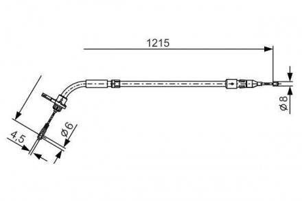 Трос ручника A (W169) (04-) Bosch 1 987 477 225 применяется в качестве аналога о. . фото 3