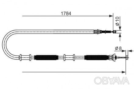 Трос ручника Doblo (01-) Bosch 1 987 482 587 применяется в качестве аналога ориг. . фото 1