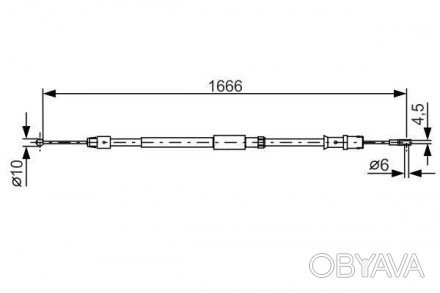 Трос ручника Sprinter (06-) Bosch 1 987 482 032 применяется в качестве аналога о. . фото 1