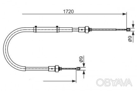 Трос ручника Duster (10-) Bosch 1 987 482 411 применяется в качестве аналога ори. . фото 1