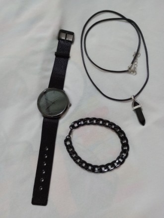 Набор подарочный кварцевые часы браслет кулон черный.
ВАЖНО! Без подарочной коро. . фото 10