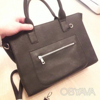 Стильная женска сумка кожзам сумочка черная новая.
Материал: кожазаменитель. Под. . фото 1