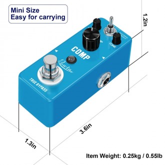 Гитарная педаль эффектов компрессор Rowin compressor для электрогитары или бас-г. . фото 3