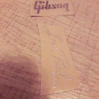 Логотип деколь Gibson Standard Les Paul лого для электрогитары хром.
Тонкие 3D н. . фото 4