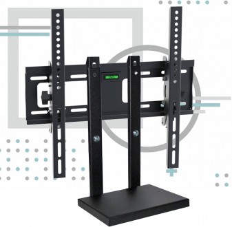 Комплект для установки ТВ с полкой для тюнера ElectricLight 13b907st-Black черны. Киев. фото 1 Комплект для установки ТВ с полкой для тюнера ElectricLight 13b907st-Black черны. Киев. фото 1